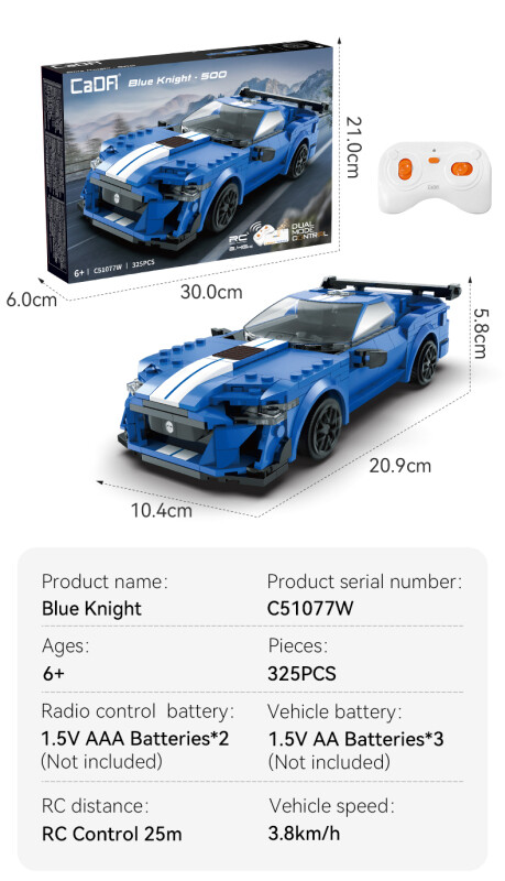 CaDa dirkalni avto Blue Knight C51077W